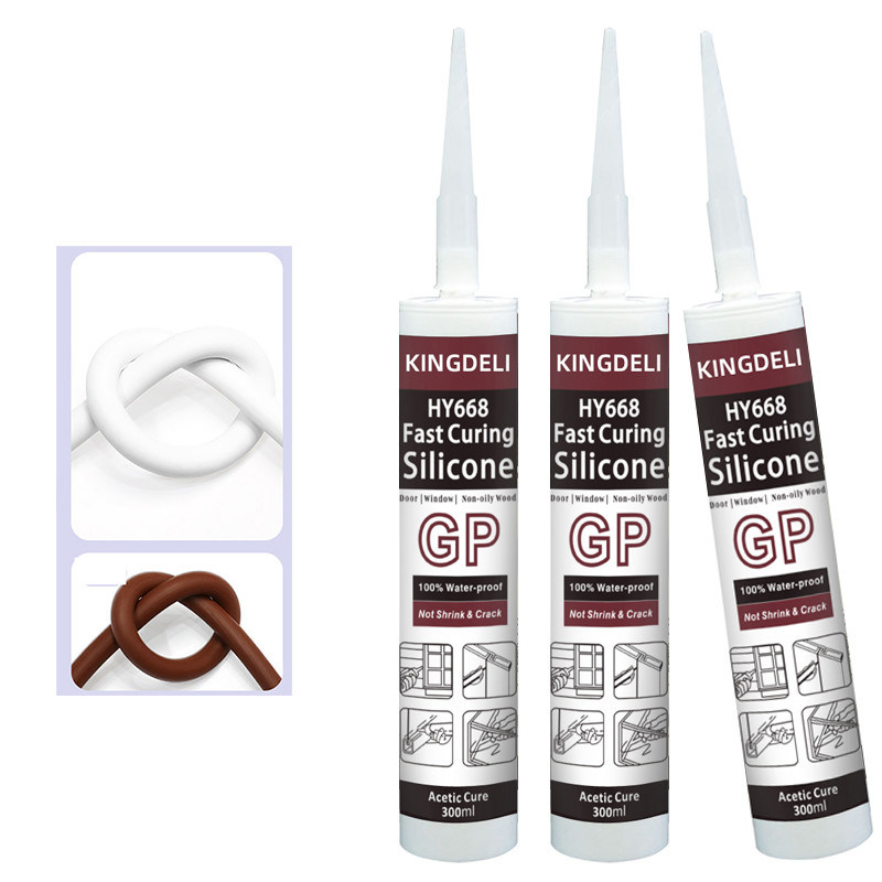 Colla acetica del sigillante del silicone colorata cura impermeabile per la finestra